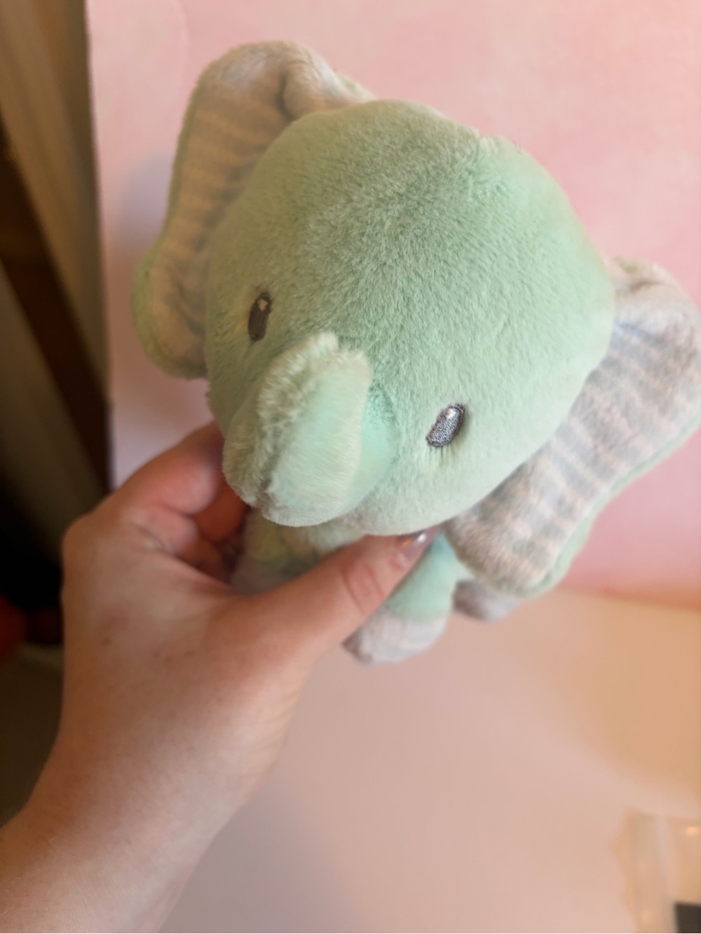 Baby GUND elephant rattle plush